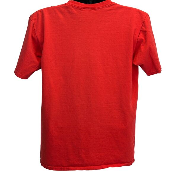 Vintage 80s Chicago Blackhawks T Shirt Distressed NHL Hockey USA Tee Red L Large - Picture 3 of 12